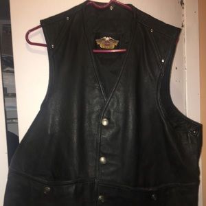 Harley Davidson Leather Vest Size XL